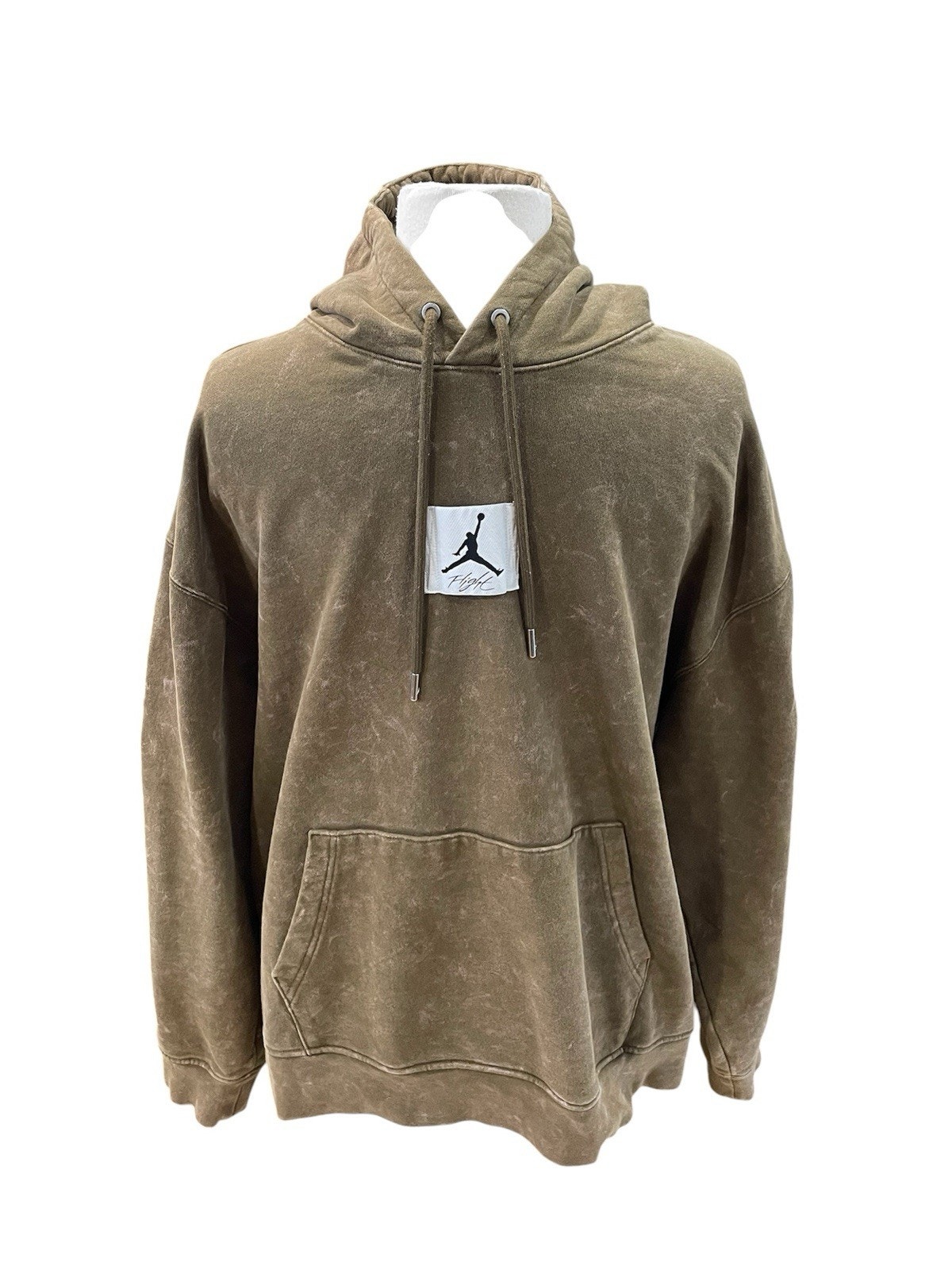 Jordan Flight Hooded Sweatshirt Hoodie Menâs Size Xl Brown W/Pink Tie-Dye Specks